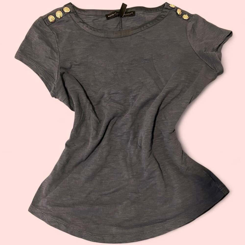 White House Black Market Women's Blue Blouse